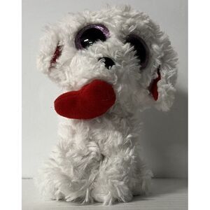 TY Beanie Boos Honey Bun the Poodle‎ Valentine's Day 6"
